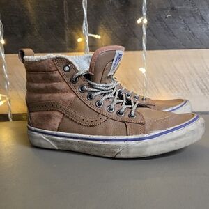 Converse Scotchgard Women's Tan High-Top Sneakers Leather Men's Size 6.5 W 8